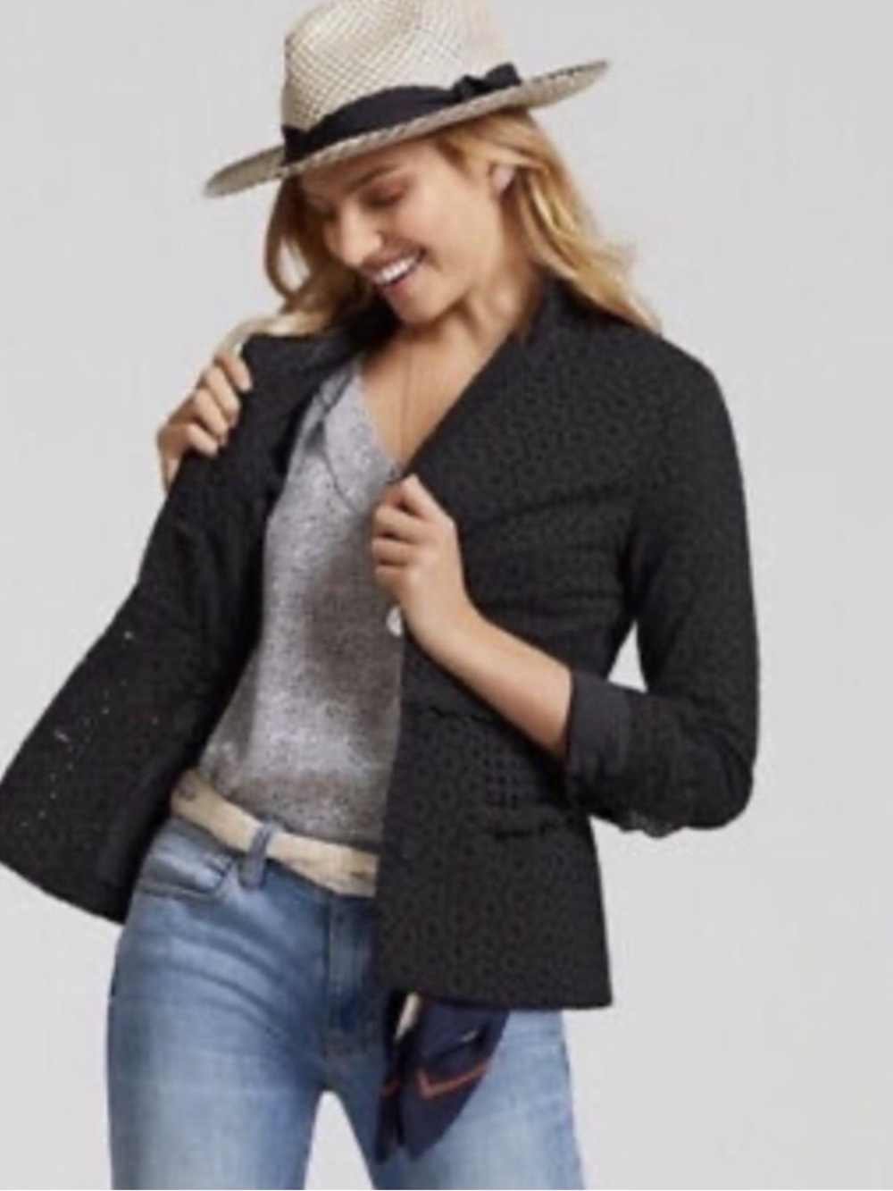 CAbi #5293 Eyelet Flamenco Blazer